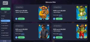 LuckyWins promotions page for Australian visitors
