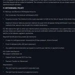 LuckyWins withdrawal policy and payment information