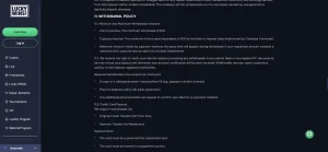 LuckyWins withdrawal policy and payment information